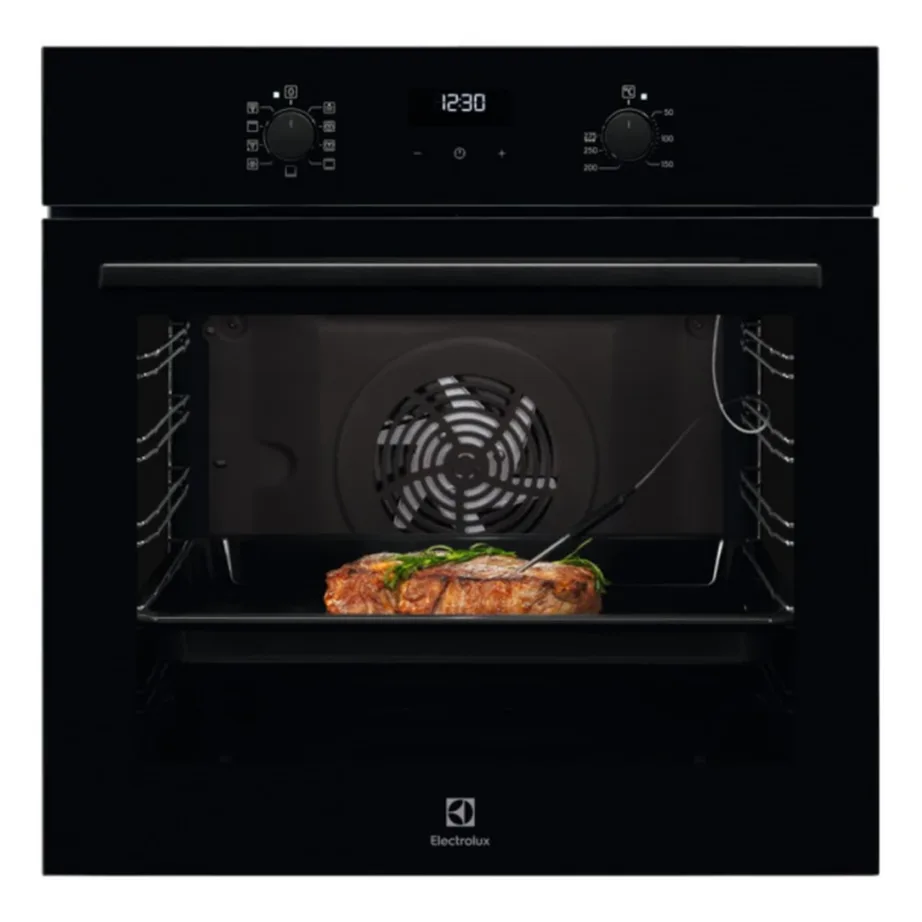 Integreeritav elektriahi lihatermomeetriga ELECTROLUX EOE5C71Z, 72 l, A energiaklass, pöördõhk, must, LED ekraan, teleskoopsiinid
