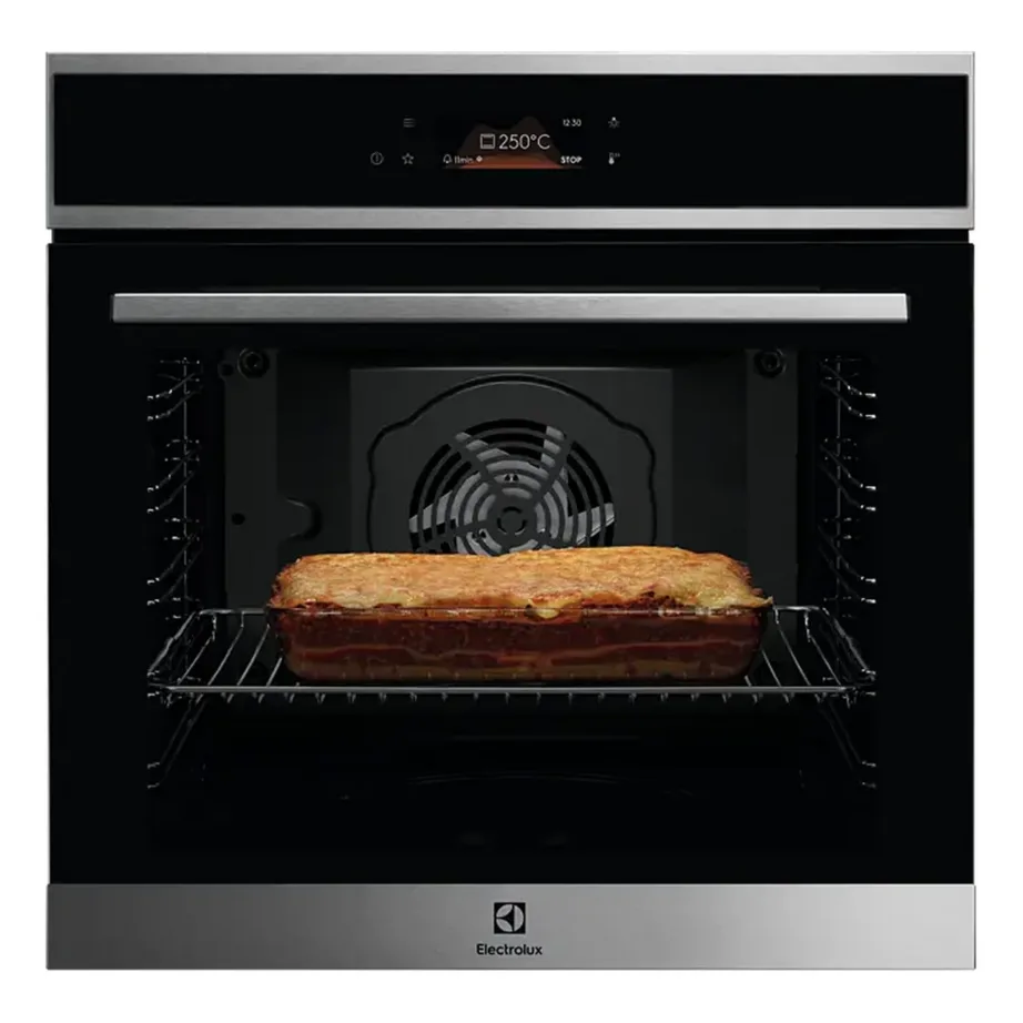 Integreeritav pürolüütilise puhastusega ahi ELECTROLUX EOE8P38X, 72 l, A+ energiaklass, pöördõhk, 60 cm, EXCite puuteekraan, 99 automaatprogrammi, teleskoopsiinid – 4