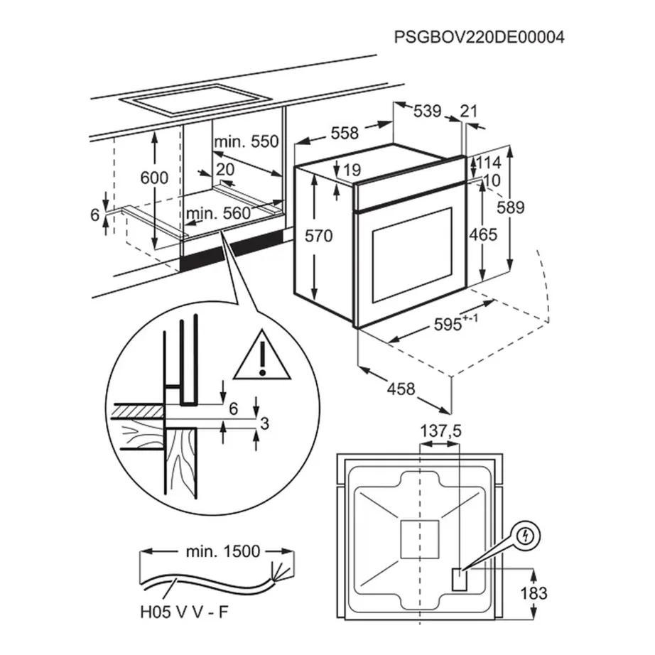 Integreeritav elektriahi katalüütilise puhastusega ELECTROLUX EOF5C50BZ, 65 l, pöördõhk ja grill, A energiaklass, 60 cm, must – 8