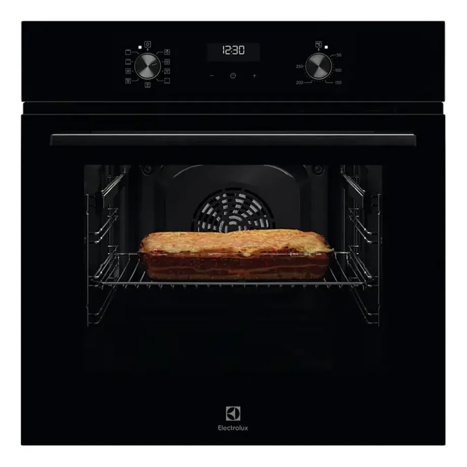 Integreeritav elektriahi pöördõhu ja AquaClean puhastusega ELECTROLUX EOF5H50BZ, 65 l, A energiaklass, 60 cm, must klaaspaneel, 8 režiimi, teleskoopsiinid – 2