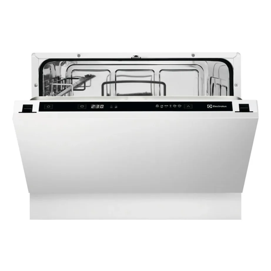 Kompaktne integreeritav nõudepesumasin 6 nõudekomplektile ELECTROLUX ESL2500RO, 60 cm, 49 dB, 6 programmi, 4 temperatuuri, 6.5 l, F energiaklass, roostevabast terasest sisekorpus, valge