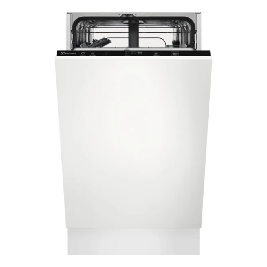 Integreeritav 45 cm nõudepesumasin AirDry kuivatusega Electrolux KEAD2100L, 9 nõudekomplekti, F-klassi energiatõhusus, 9.9 l/tsükkel, 47 dB, PerfectFit liughinged, valge