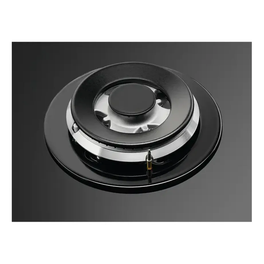 Gaasipliidiplaat karastatud klaaspinnaga ELECTROLUX KGG6456K, 60 cm, 4 põletit, WOK-põleti, malmist pannitoed, must, elektrisüüde, 8900 W – 10
