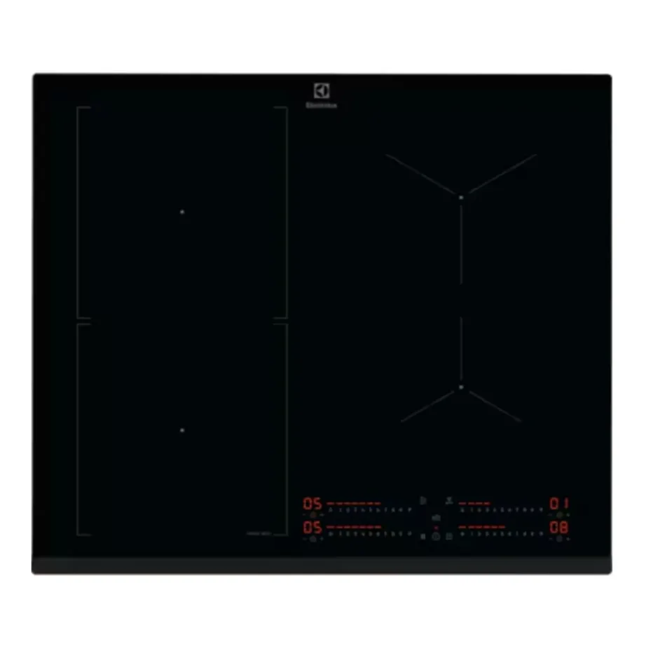 Integreeritav induktsioonpliidiplaat keeduvee anduri ja Hob2Hood funktsiooniga ELECTROLUX KIS62453I, 60 cm, 4 tsooni, 7200 W, PowerBoost, Bridge-tsoon, puutejuhtimine, must