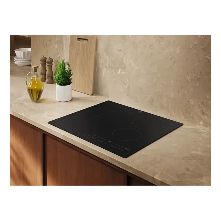 Integreeritav induktsioonpliidiplaat Bridge- ja Hob2Hood-funktsiooniga ELECTROLUX KIV63443CT, 60 cm, 4 keeduala, SaphirMatt matt must klaas, puutejuhtimine Slider, 7200 W, raamita – 3