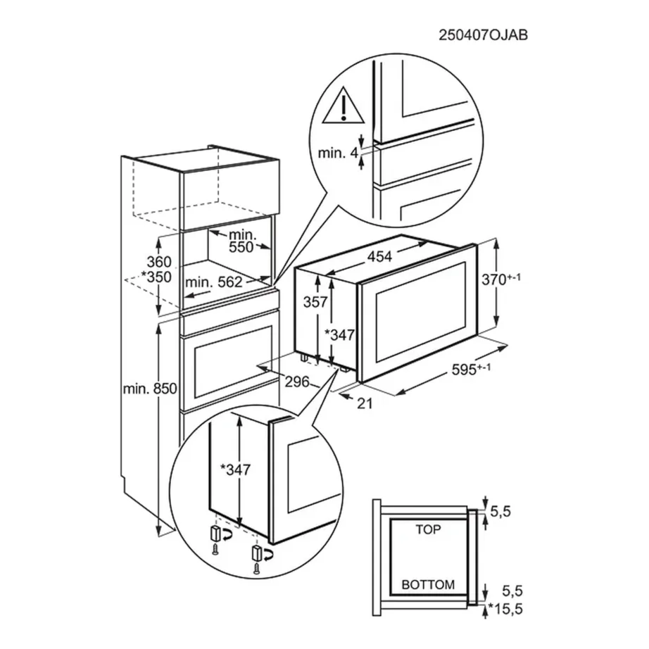 Integreeritav mikrolaineahi TouchOpen uksega ELECTROLUX KMFE172TEX, 17 l, 800 W, roostevaba sisu, puutejuhtimine LCD, roostevaba/must – 5