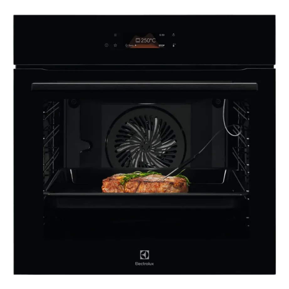 Pirolüüsiga integreeritav ahi lihatermomeetriga ELECTROLUX KOEBP39Z, 71 L, A++ energiatõhusus, TFT puutetundlik juhtpaneel, 15 kuumutusrežiimi, 160 automaatprogrammi, must klaaspaneel