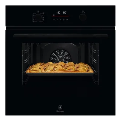 Pürolüütiline integreeritav ahi pöördõhuga ELECTROLUX KOFDP46BK, 65 l, A+, 60 cm, must klaaspaneel, LED EXPlore ekraan,