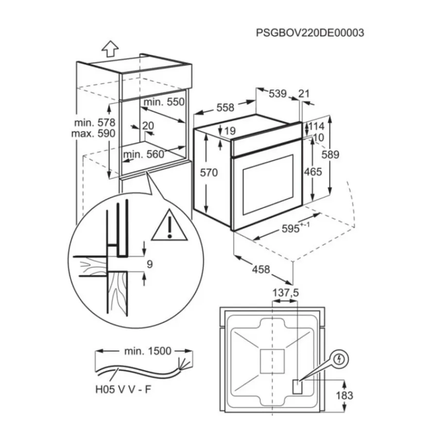 Pürolüütiline integreeritav ahi pöördõhuga ELECTROLUX KOFDP46BK, 65 l, A+, 60 cm, must klaaspaneel, LED EXPlore ekraan, 25 autoprogrammi, lapselukk – 2