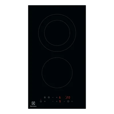 Kahekeedualaga klaaskeraamiline elektripliidiplaat ELECTROLUX LHR3233CK, integreeritav, 30 cm, 2900 W, puutetundlik