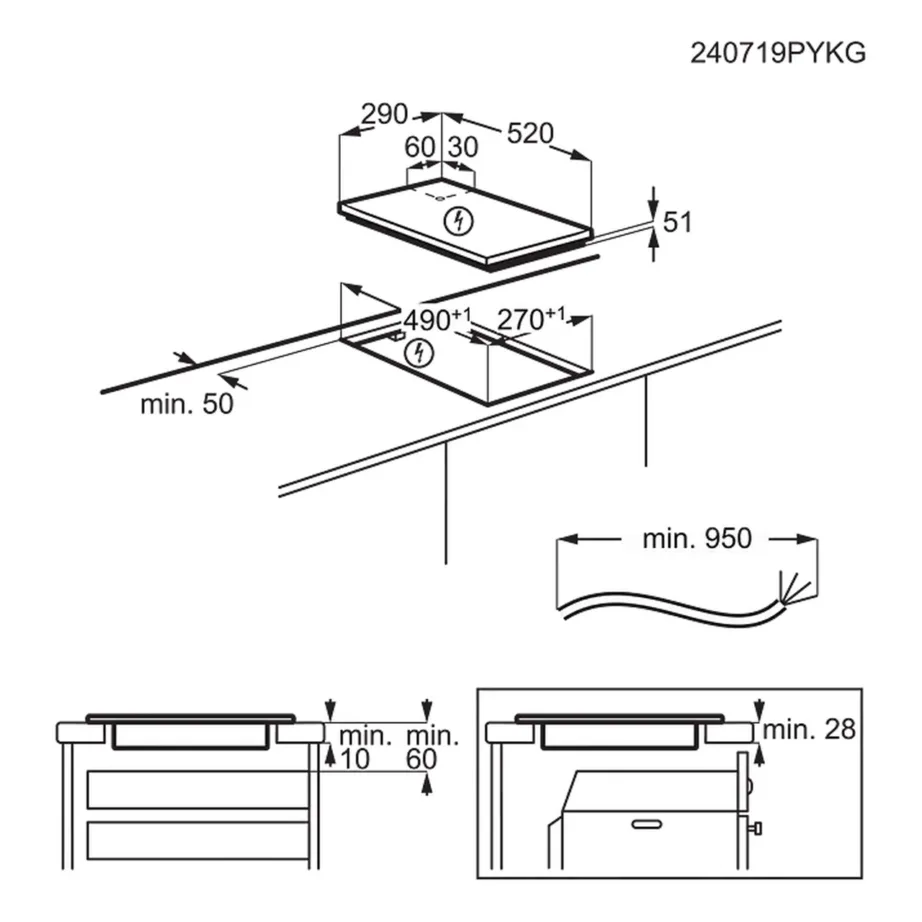 Integreeritav 30 cm kahe tsooniga induktsioonpliidiplaat Electrolux LIT30231C, 3650 W, puutejuhtimine, taimer, PowerBoost, laste lukk, must – 13