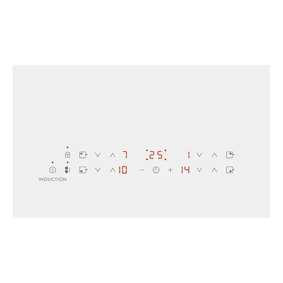 Induktsioonpliidiplaat Bridge-tsooniga ELECTROLUX LIV63431BW, 4 keeduala, 60 cm, 7350 W, puutejuhtimine, valge klaaskeraamika, integreeritav tööpinda – 8