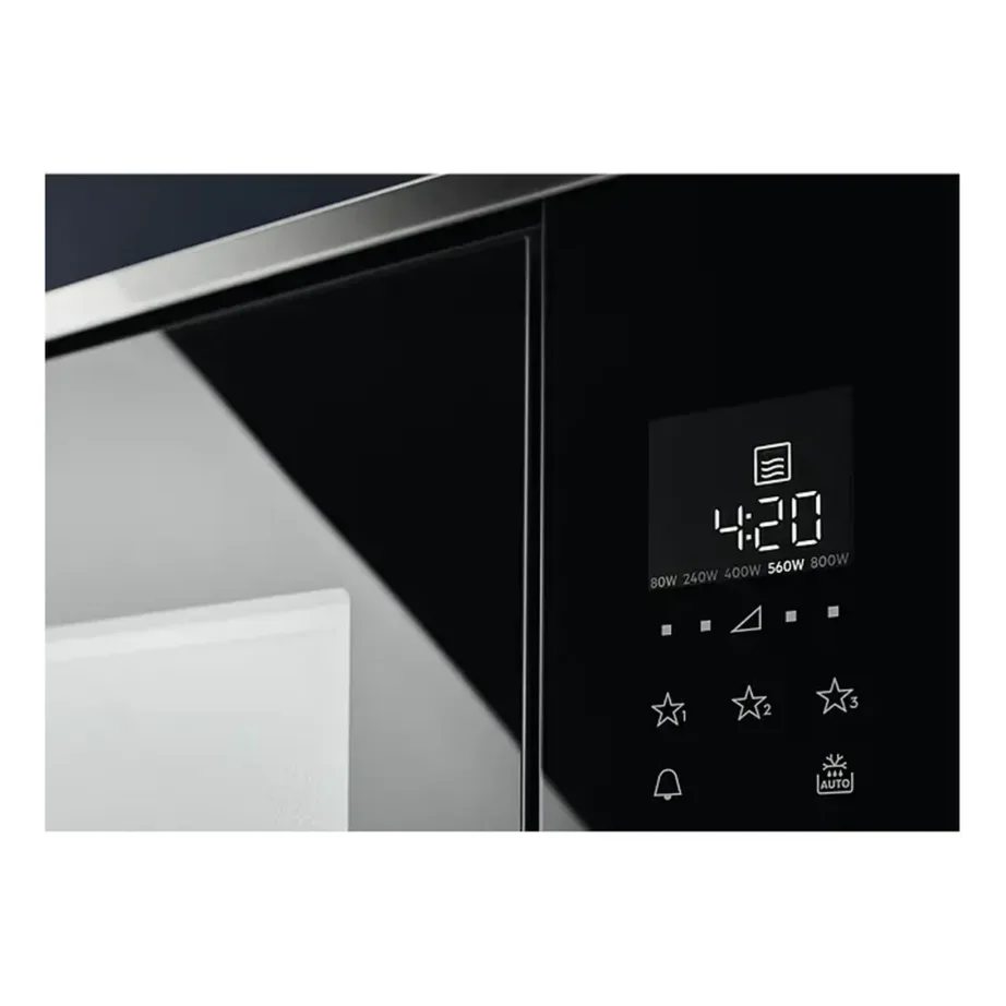 Integreeritav mikrolaineahi 20 l 700 W ELECTROLUX LMS2203EMX, roostevaba teras/must, ilma grillita, elektrooniline juhtimine LCD-ga, 5 võimsustaset, 8 automaatprogrammi, lapselukk – 3