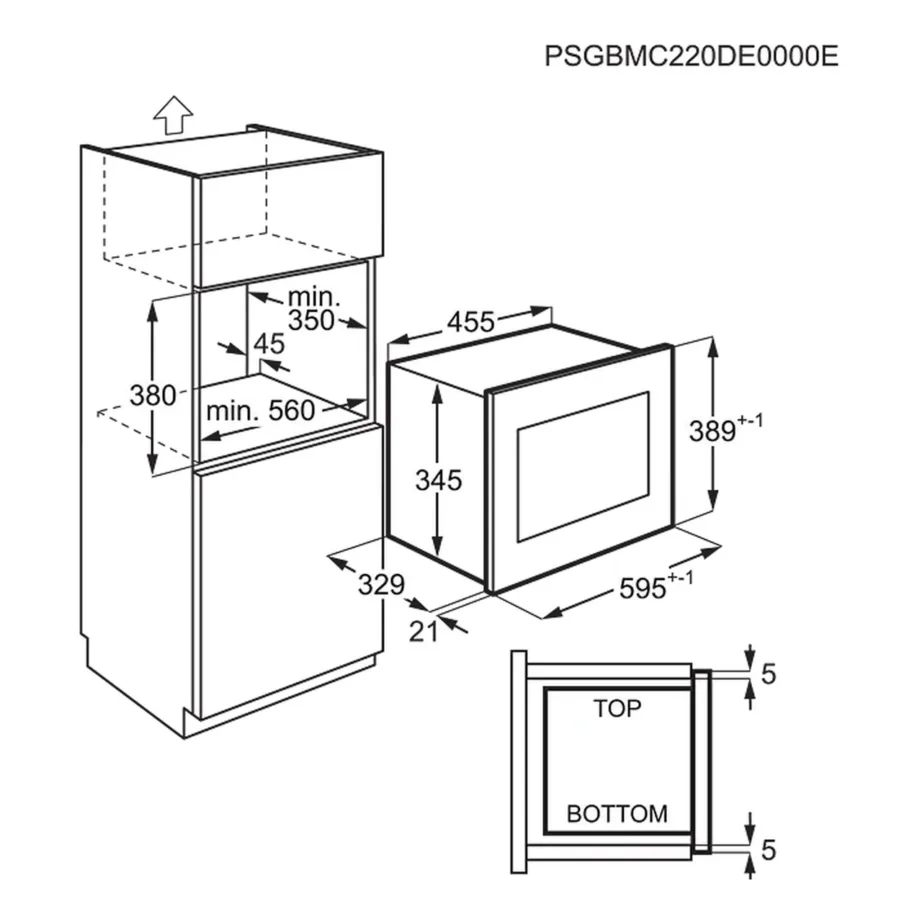 Integreeritav mikrolaineahi 20 l 700 W ELECTROLUX LMS2203EMX, roostevaba teras/must, ilma grillita, elektrooniline juhtimine LCD-ga, 5 võimsustaset, 8 automaatprogrammi, lapselukk – 4