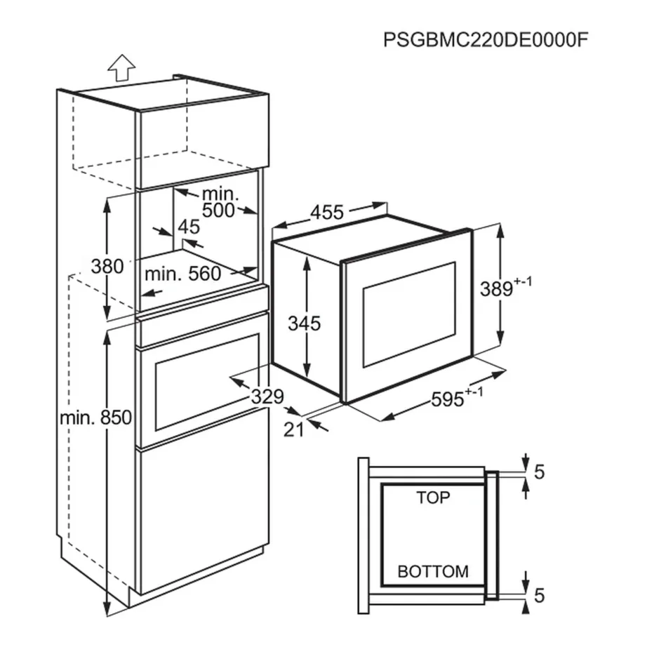 Integreeritav mikrolaineahi 20 l 700 W ELECTROLUX LMS2203EMX, roostevaba teras/must, ilma grillita, elektrooniline juhtimine LCD-ga, 5 võimsustaset, 8 automaatprogrammi, lapselukk – 5