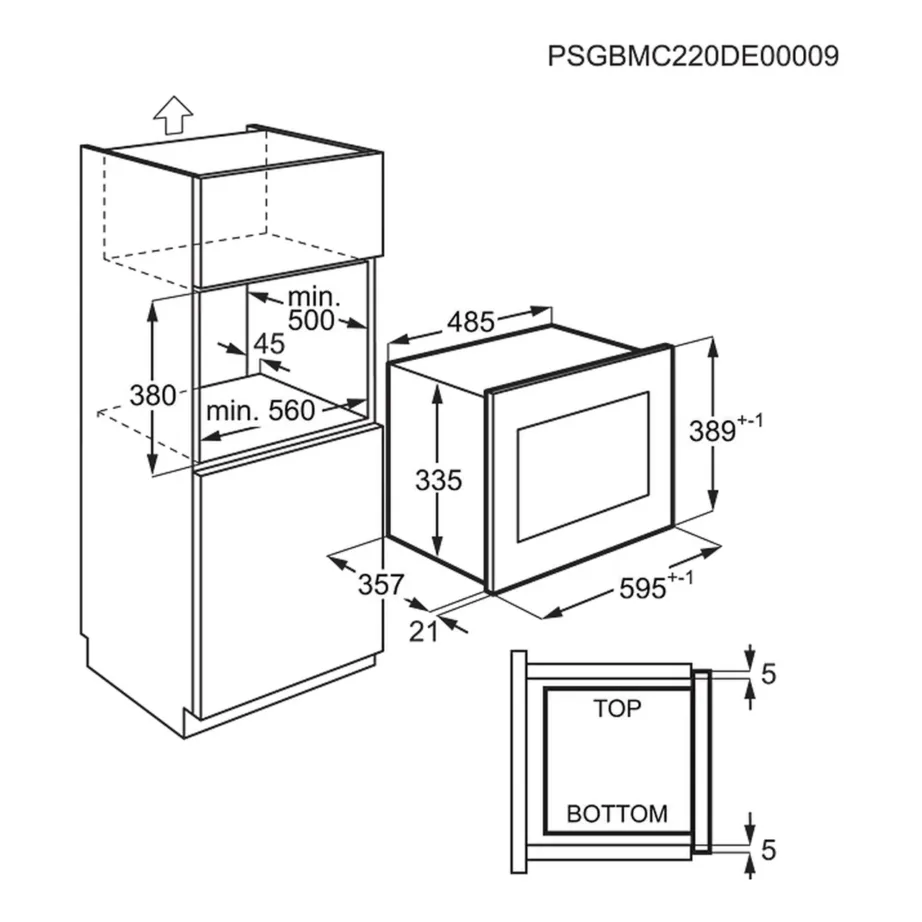 Integreeritav mikrolaineahi grilliga ELECTROLUX LMS4253TMK, 25 l, 900 W mikrolaine, 1000 W grill, puutejuhtimine LCD-ekraaniga, roostevabast terasest siseosa, must – 6