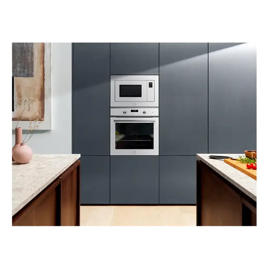Integreeritav mikrolaineahi grilliga Electrolux LMS4253TMW, 25 l, 900 W mikrolaine, 1000 W grill, puutejuhtimine LCD-ga, roostevaba teras, valge, paigaldus 38x56x55 cm – 2
