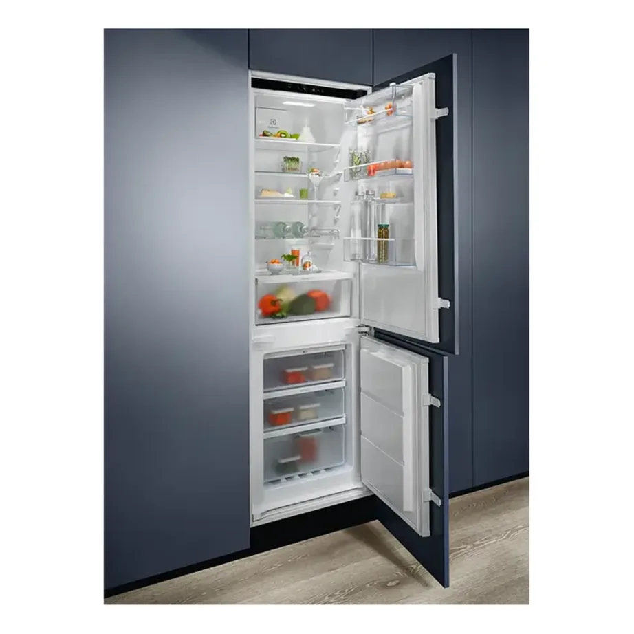 Integreeritav külmik-sügavkülmik ColdSense ja DynamicAir tehnoloogiaga ELECTROLUX LND5FE18S, 196 l + 73 l, inverterkompressor, 180 cm kõrgus, 55 cm laius, liughinged, LED-valgustus, E-kl - 2