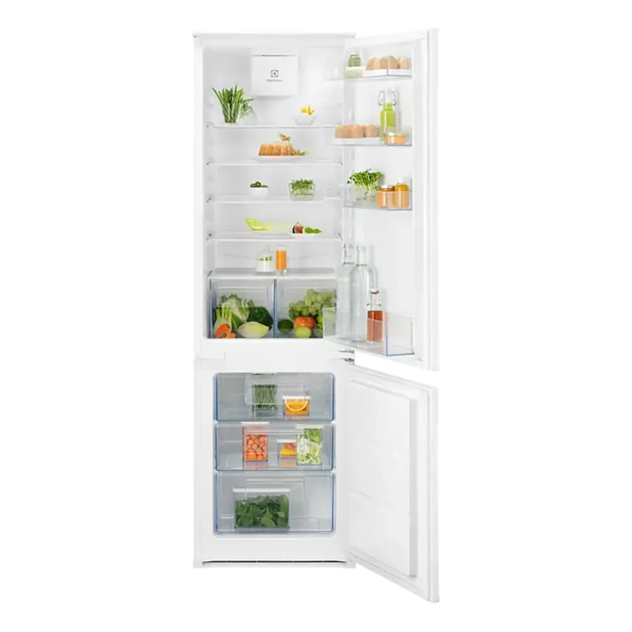 Integreeritav külmik-sügavkülmik ColdSense ja DynamicAir tehnoloogiaga ELECTROLUX LND5FE18S, 196 l + 73 l, inverterkompressor, 180 cm kõrgus, 55 cm laius, liughinged, LED-valgustus, E-kl - 4