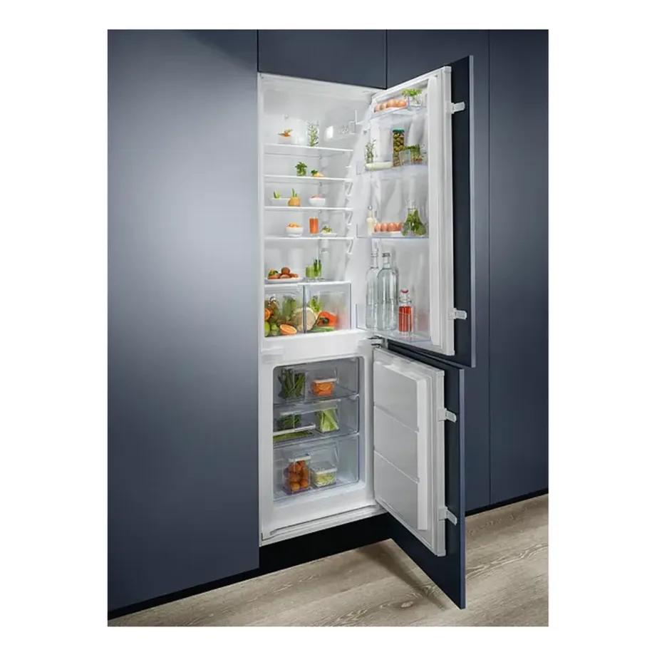 Integreeritav külmik-sügavkülmik ColdSense ja LowFrostiga ELECTROLUX LNS5LE18S, 180×55 cm, 198/73 l, E energiaklass, inverterkompressor, 32 dB, libisevad hinged – 2