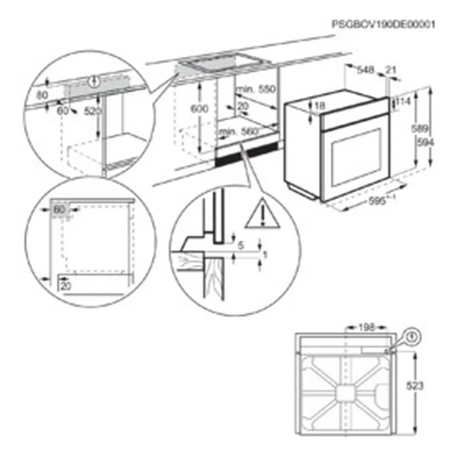 Integreeritav auru- ja pürolüüsiahju Electrolux LOC9P3XZ, 60 cm, 72 l, SteamCrisp, 21 funktsiooni, 75 automaatprogrammi, lihatermomeeter, Wi‑Fi, puutejuhtimine, A++, must klaas – 4