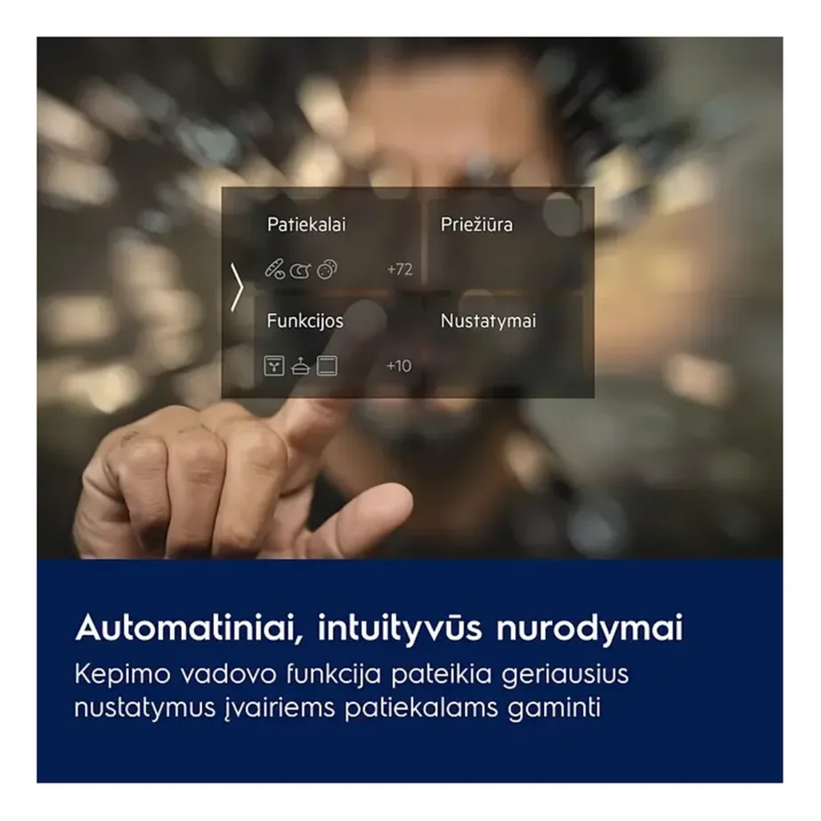 Integreeritav auru- ja pürolüüsiahju Electrolux LOC9P3XZ, 60 cm, 72 l, SteamCrisp, 21 funktsiooni, 75 automaatprogrammi, lihatermomeeter, Wi‑Fi, puutejuhtimine, A++, must klaas – 6