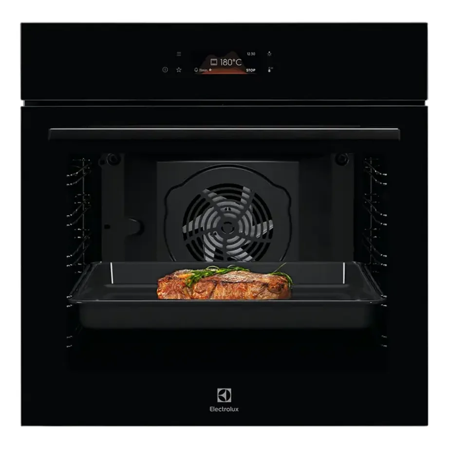 Pürolüütiline integreeritav elektriahi ELECTROLUX LOE8P38Z, 72 L, A+, 60 cm, must, puutetundlik TFT ekraan, 15 küpsetusrežiimi, 99 automaatprogrammi, teleskoopsiinid – 2