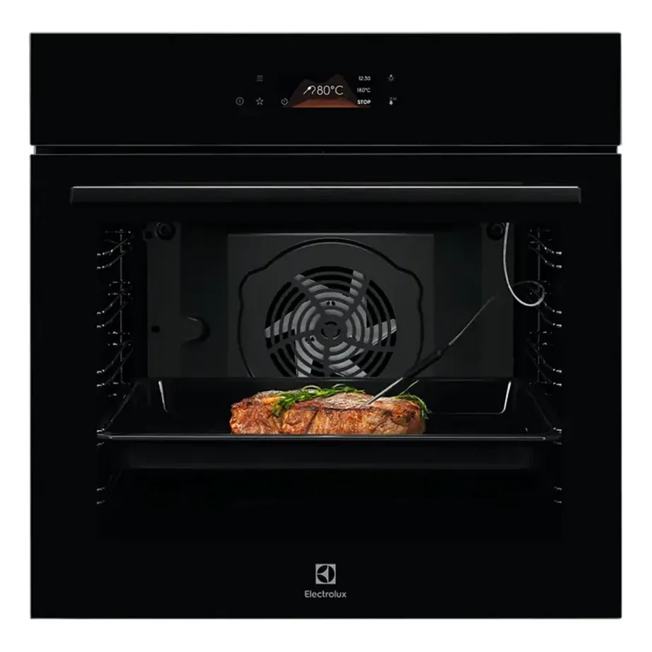 Pürolüütiline integreeritav ahi liha termomeetriga ELECTROLUX LOE8P39Z, 72 l, A+ energiatõhusus, 60 cm, must klaasesipaneel, puutetundlik TFT ekraan – 2