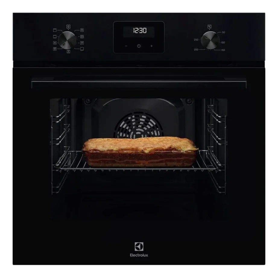 Integreeritav elektriahi AquaClean puhastuse ja konvektsiooniga ELECTROLUX LOF3H10BK, 65 l, A energiaklass, 60 cm, grill, 1-tasandilised teleskoopsiinid, must