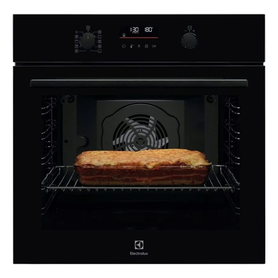 Pyrolüütilise puhastusega integreeritav elektriahi ELECTROLUX LOF6P16Z, 72 l, A++, pöördõhk, SurroundCook, 60 cm, must klaasesipaneel