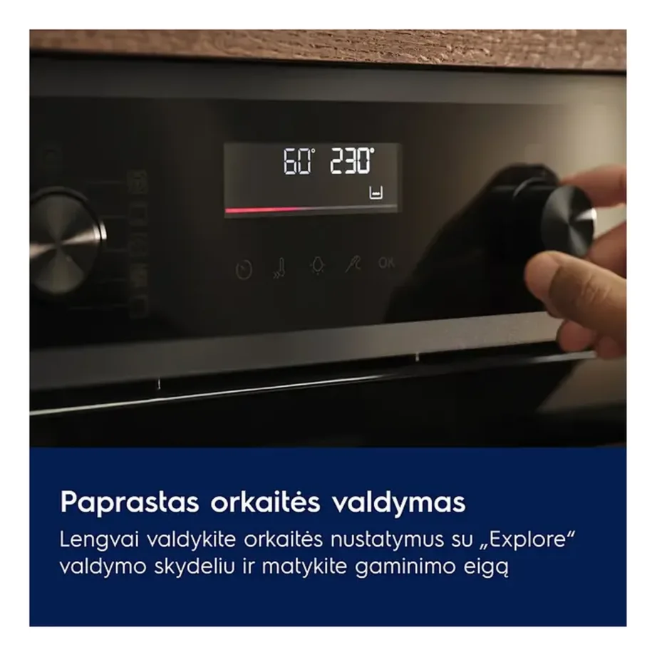 Pyrolüütilise puhastusega integreeritav elektriahi ELECTROLUX LOF6P16Z, 72 l, A++, pöördõhk, SurroundCook, 60 cm, must klaasesipaneel – 5