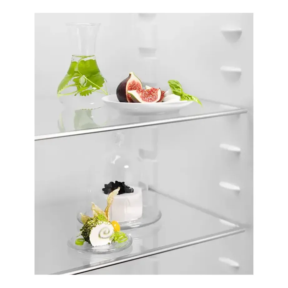 Integreeritav külmik OptiSpace köögiviljasahtliga ELECTROLUX LRB3AE12S, 208 l, ilma sügavkülmata, 125 cm, liughinged, pööratav uks, E-kl, 34 dB, LED-valgustus, valge – 4