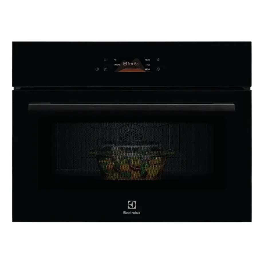 Integreeritav mikrolaineahi grilliga ja pöördõhuga ELECTROLUX LVM8E08Z, 44 L, 1000 W, 1200 W grill, inverter, 7 küpsetusrežiimi, 10 võimsusastet, puutejuhtimine TFT-ekraaniga, must, 45 cm kapp – 3