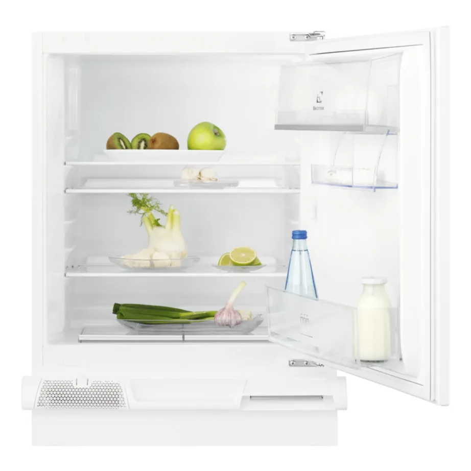 Integreeritav külmik ilma sügavkülmata Electrolux LXB2AE82S, 127 l, 60 cm, E energiaklass, 38 dB, liughinged, ümbertõstetav uks, valge, LED-valgustus