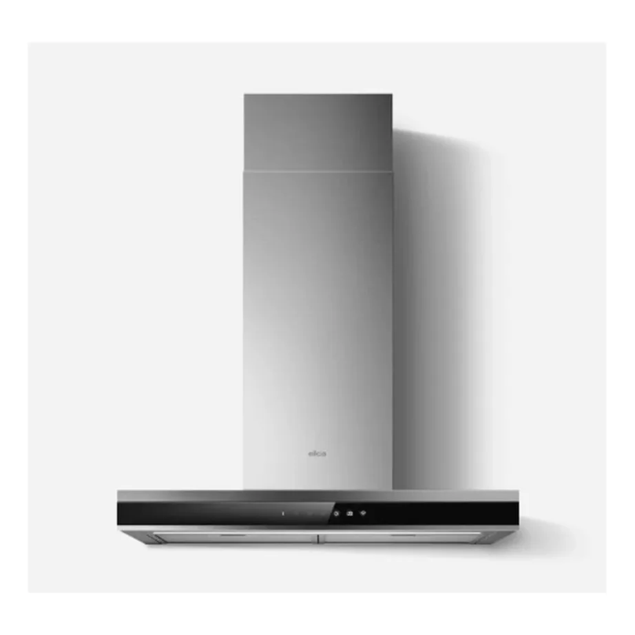 60 cm seinale paigaldatav T-kujuline õhupuhasti Wi‑Fi-ga Elica Adéle IXBL/A/60, A energiaklass, kuni 770 m³/h, LED-valgustus, roostevaba teras/must klaas, väljatõmme 150 mm toruga