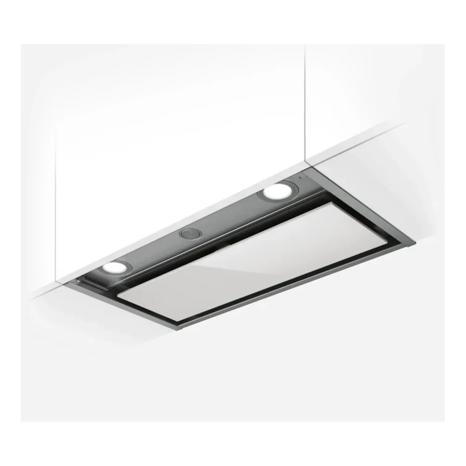 Integreeritav õhupuhasti perimeerse õhu tõmbega Elica Box In Plus IXGL/A/60, 60 cm, 230–610 m³/h, 49–70 dB, LED 2×2,5 W, roostevaba teras/valge klaas, 150 mm toru