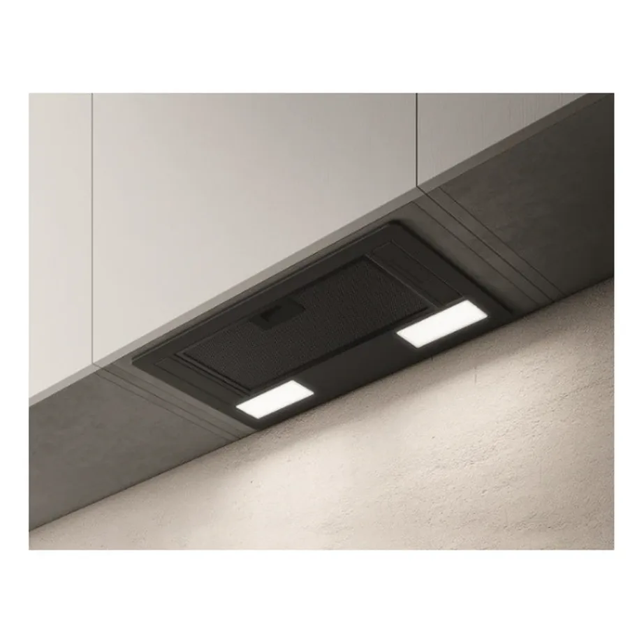 Integreeritav köögikubu LED-valgustuse ja väljatõmbega Elica CT17 C BL/A/52, 50 cm, 290–370 m³/h, 120 mm toru, energiatõhusus D, must
