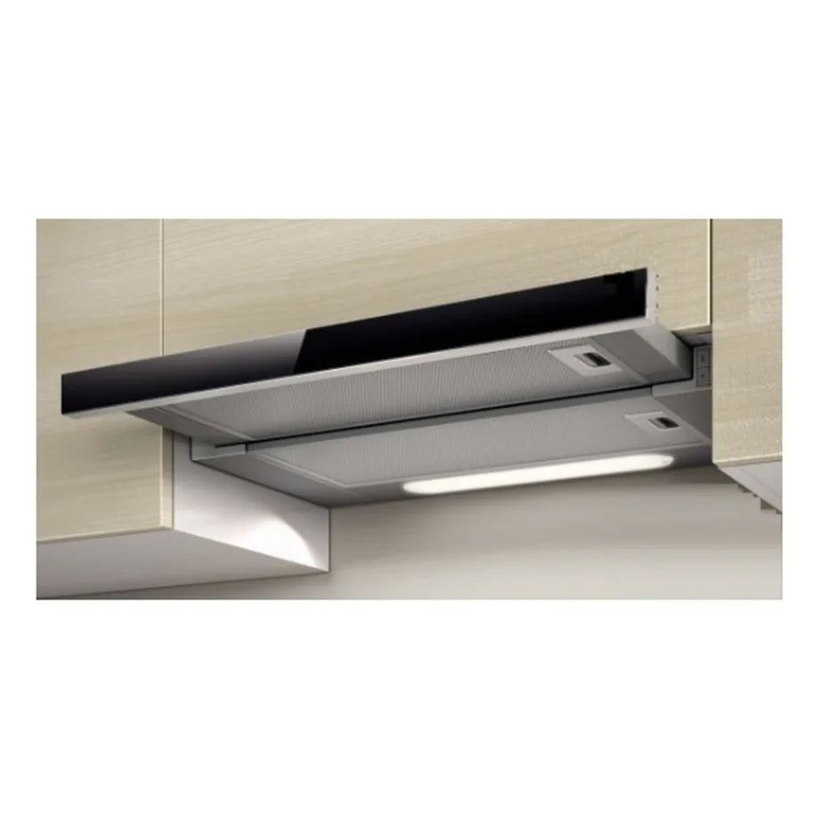 Integreeritav teleskoop-õhupuhasti 60 cm ELICA ELITE 14 LUX GRVT/A/60, roostevaba teras/klaas, 125–304 m³/h, väljatõmme, 120 mm toru