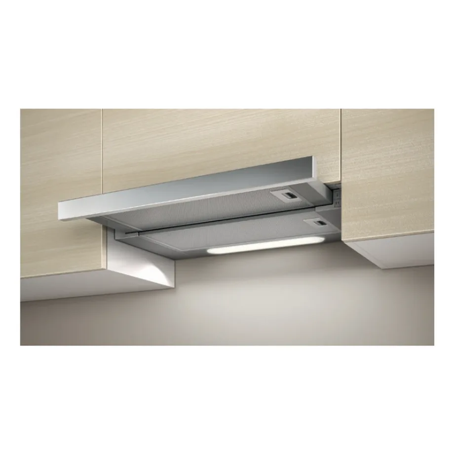 Integreeritav teleskoop õhupuhasti 60 cm Elica Elite 14 Plus IX/A/60, roostevaba teras, LED-valgustus, väljatõmme, 272–400 m³/h, 60–70 dB, energiatõhusus C, toru 125 mm