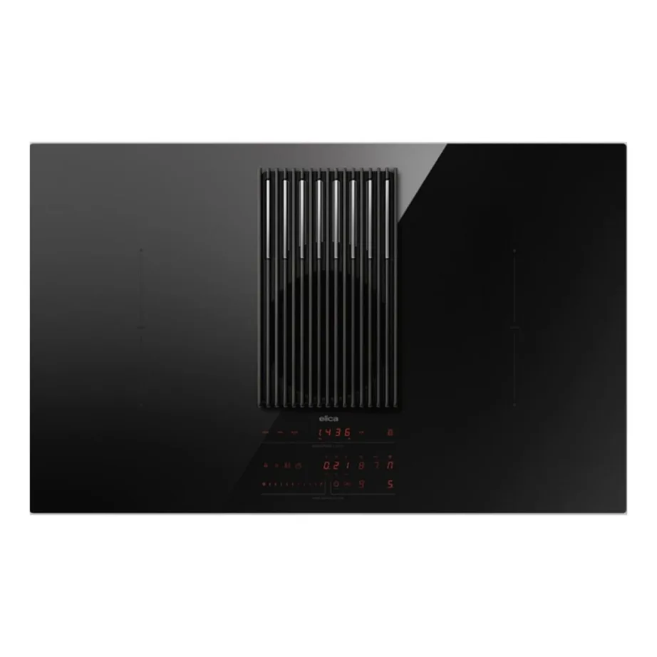 Integreeritav induktsioonpliit õhupuhastiga ja kaaluga ELICA NikolaTesla Libra EVO BL/A/83, 83 cm, 4 tsooni, 2xBridge, 7200 W, klaaskeraamika, A+, must