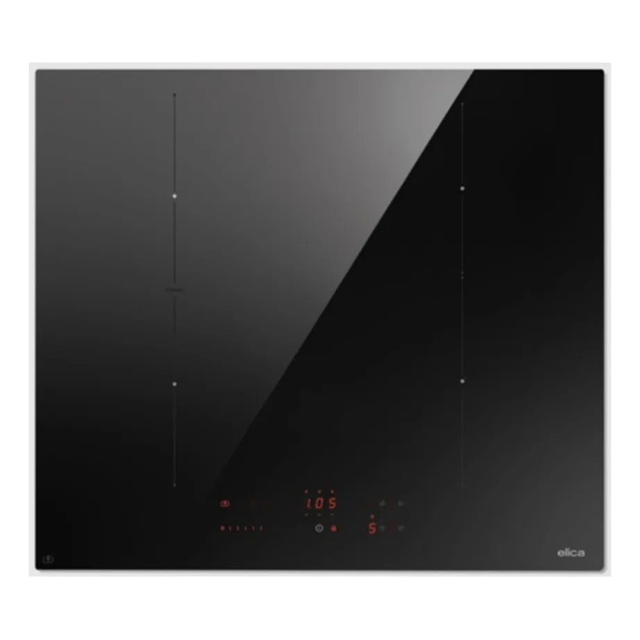 Induktsioonpliidiplaat 60 cm juhtmevaba õhupuhasti juhtimisega Elica Ratio Connex 604 Plus BL, 4 tsooni, 1x bridge, 7200 W, puutejuhtimine, taimer, paus, lapselukk, must