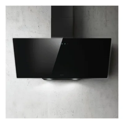 Seinale paigaldatav vertikaalne õhupuhasti klaasiga ELICA SHIRE BL/A/90, 90 cm, must, LED-valgustus, puutetundlik