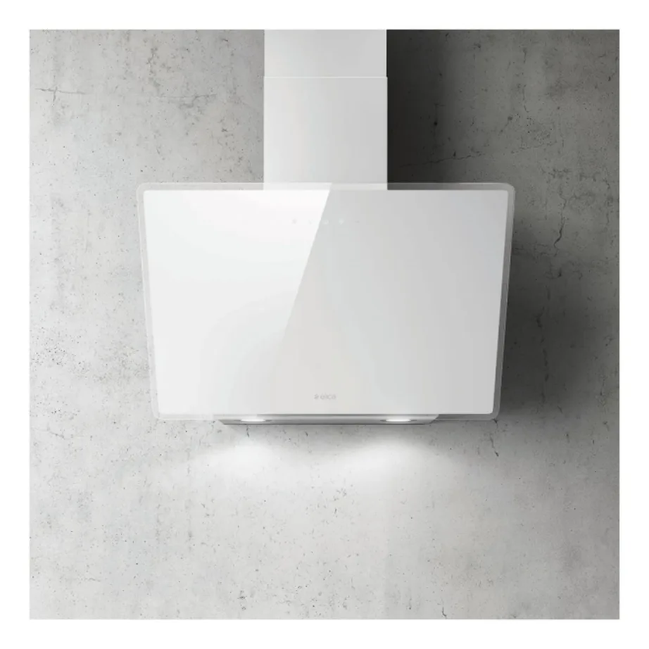 Seinale paigaldatav vertikaalne õhupuhasti 60 cm Elica SHIRE WH/A/60, valge klaas, õhutuskanal 150 mm, puutejuhtimine, LED valgustus, max 650 m³/h, energiaklass A