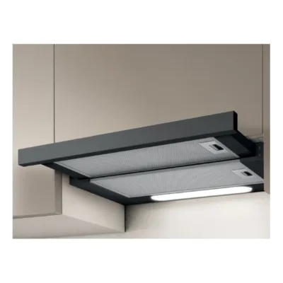 Integreeritav teleskoopne õhupuhasti ELICA TT14 LUX BL/A/60, 60 cm, 125–304 m³/h, must värvitud teras, LED valgus,