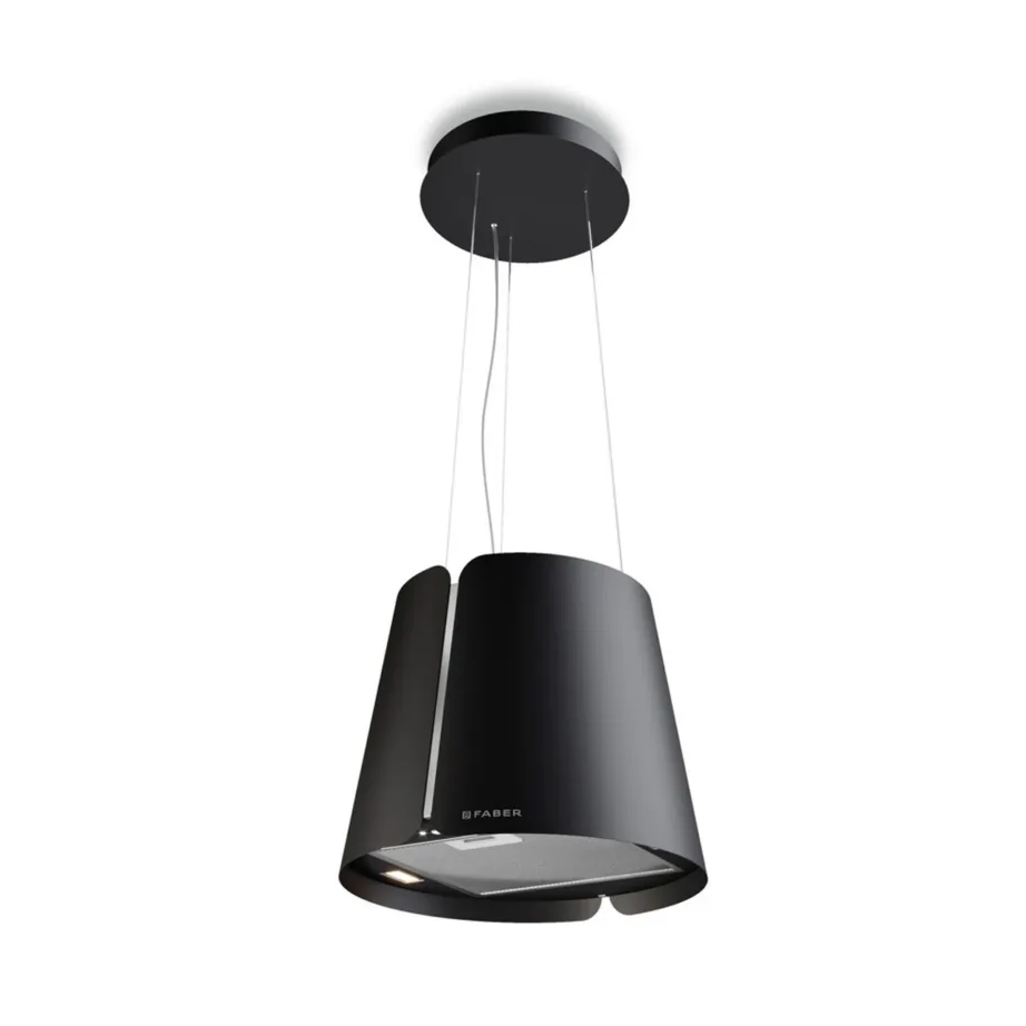 Saare õhupuhasti recirkulatsiooniga LED-valgustusega FABER BEAT BK MATT F45/2, 45 cm, A-klassi, 580 m³/h, elektrooniline juhtimine, söefilter, must, roostevaba teras