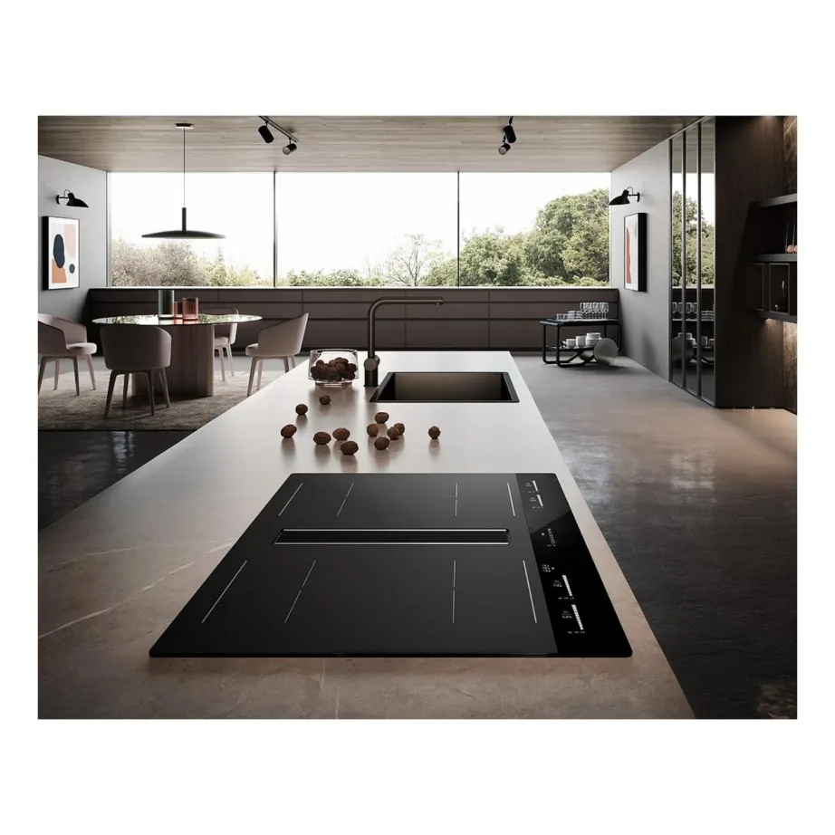 Induktsioonpliit integreeritud õhupuhastiga FABER Galileo Stripes A830, 83 cm, 4 keeduala, 600 m3/h, A+, touch slider, must – 2