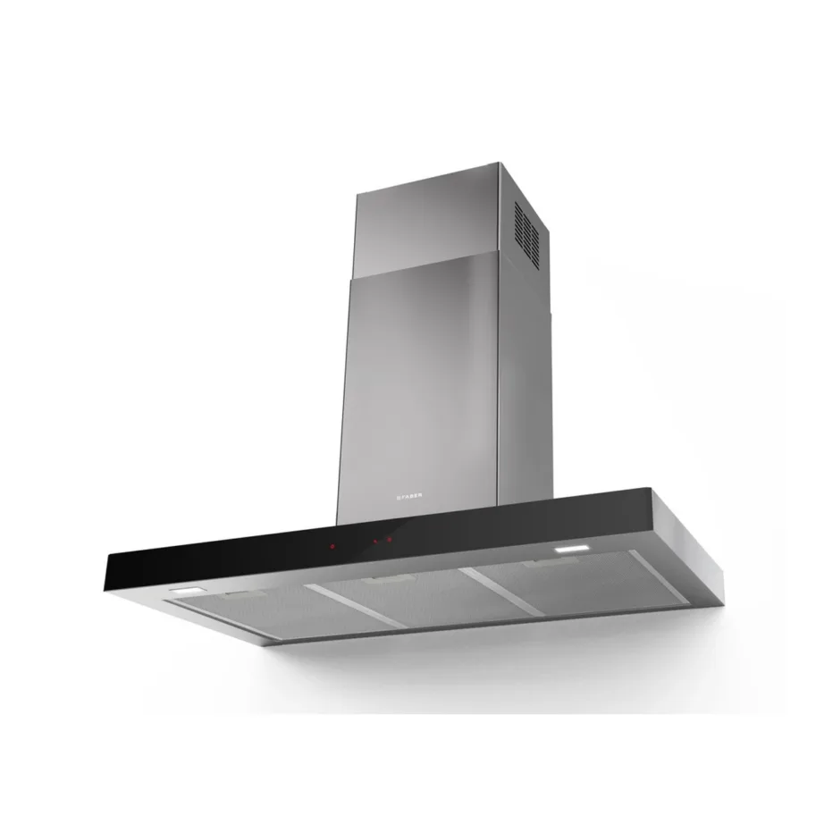 Seinakubu LED-valgustuse ja puutejuhtimisega FABER Stilo Glass Smart A60/2, T-kujuline, 60 cm, roostevaba teras/klaas, 290–710 m3/h, väljatõmme, toru 150 mm, energaklass B