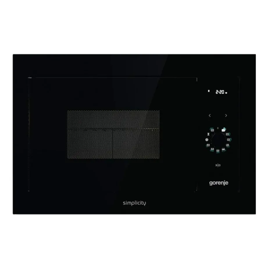 Integreeritav mikrolaineahi grilliga Gorenje BM235G1SYB, 23 l, 900 W, grill 1200 W, puutejuhtimine, roostevaba sisekamber, AquaClean, lapselukk, must, 60 cm