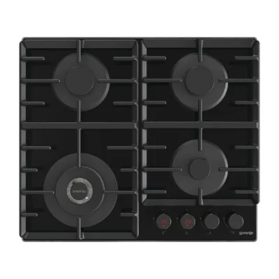 Gaasipliidiplaat karastatud klaasiga ja WOK-põletiga Gorenje GKTW642SYB, 60 cm, 4 põletit, malmist restid, taimer,