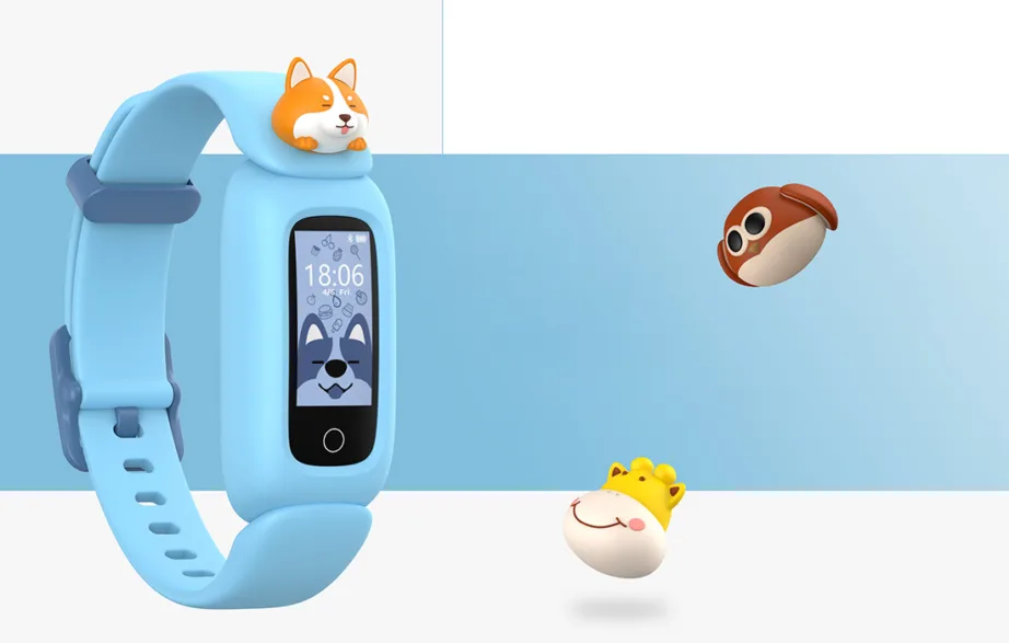 Havit M81 laste nutivõru, sinine – pulsijälgimine ja teavitused, 0,96″ TFT (160 × 80), Bluetooth 5.1, IP68, aku 5–7 päeva, 90 mAh, JYou PRO, PC/ABS/silikoon, loomakaunistused kaasas – 5